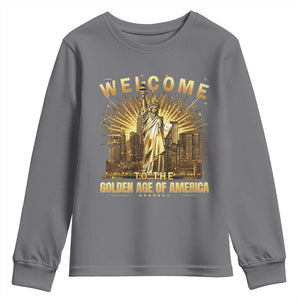 America's Golden Age Statue Of Liberty Youth Sweatshirt TS10 Charcoal Print Your Wear