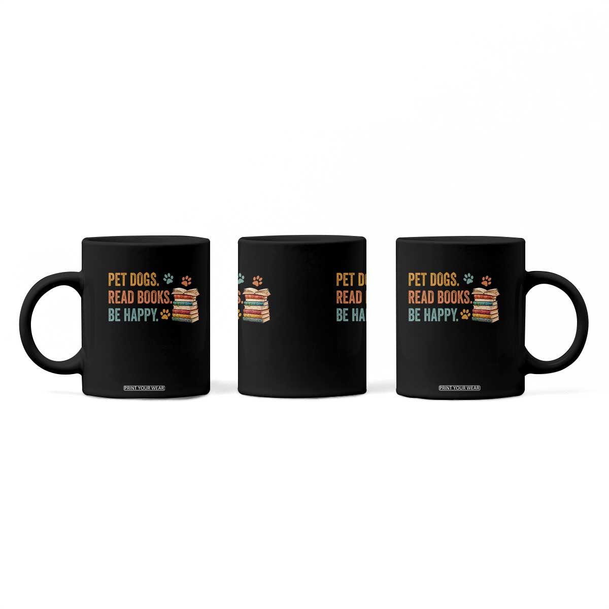Retro Dog Book Lovers Coffee Mug Bookish Dog Mom Gift TS10 Print Your Wear