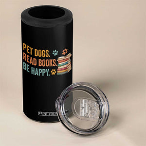 Retro Dog Book Lovers 4 in 1 Can Cooler Tumbler Bookish Dog Mom Gift TS10 Print Your Wear