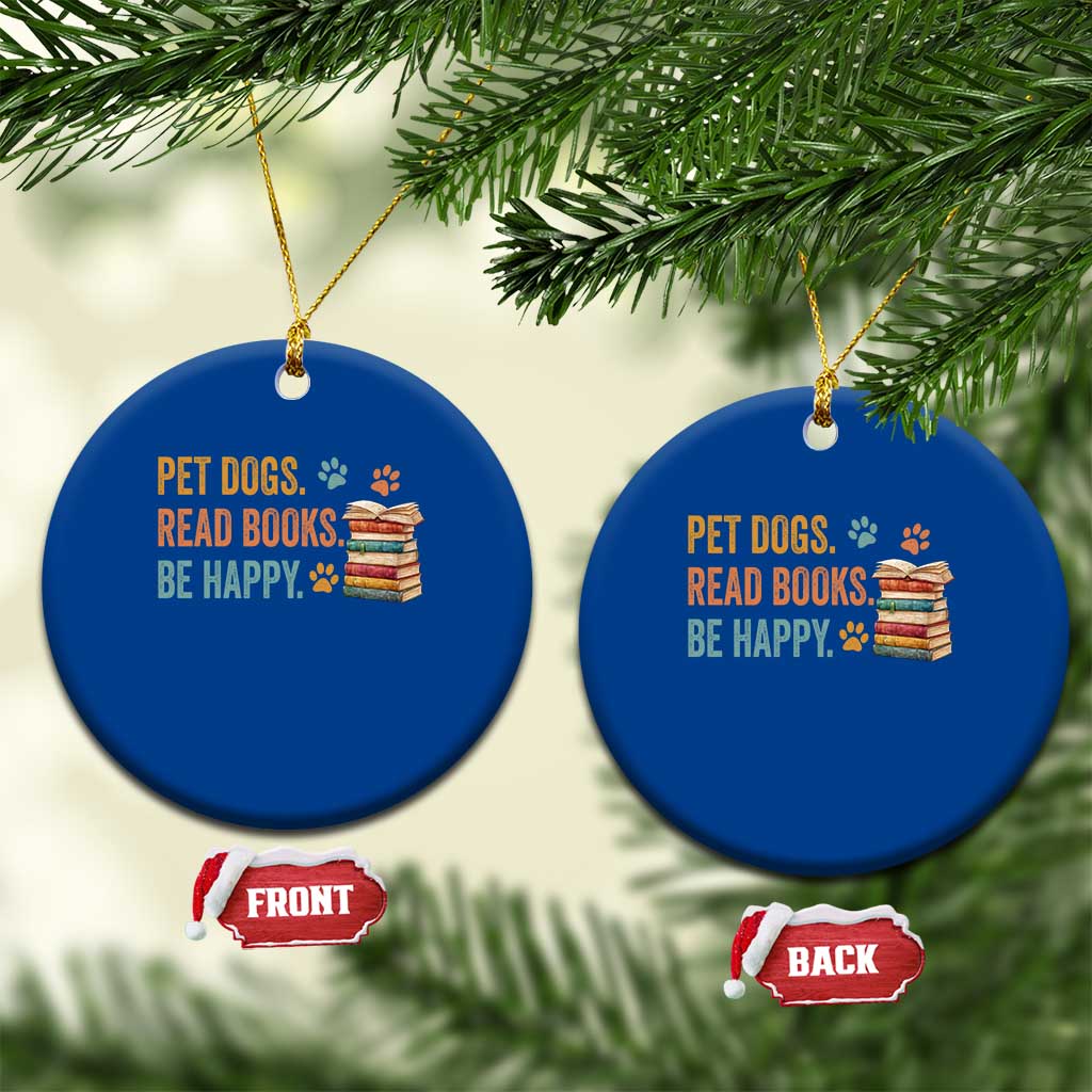 Retro Dog Book Lovers Ceramic Ornament Bookish Dog Mom Gift TS10 1pc Blue Print Your Wear