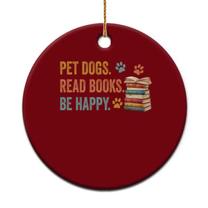 Retro Dog Book Lovers Ceramic Ornament Bookish Dog Mom Gift TS10 1pc Red Print Your Wear