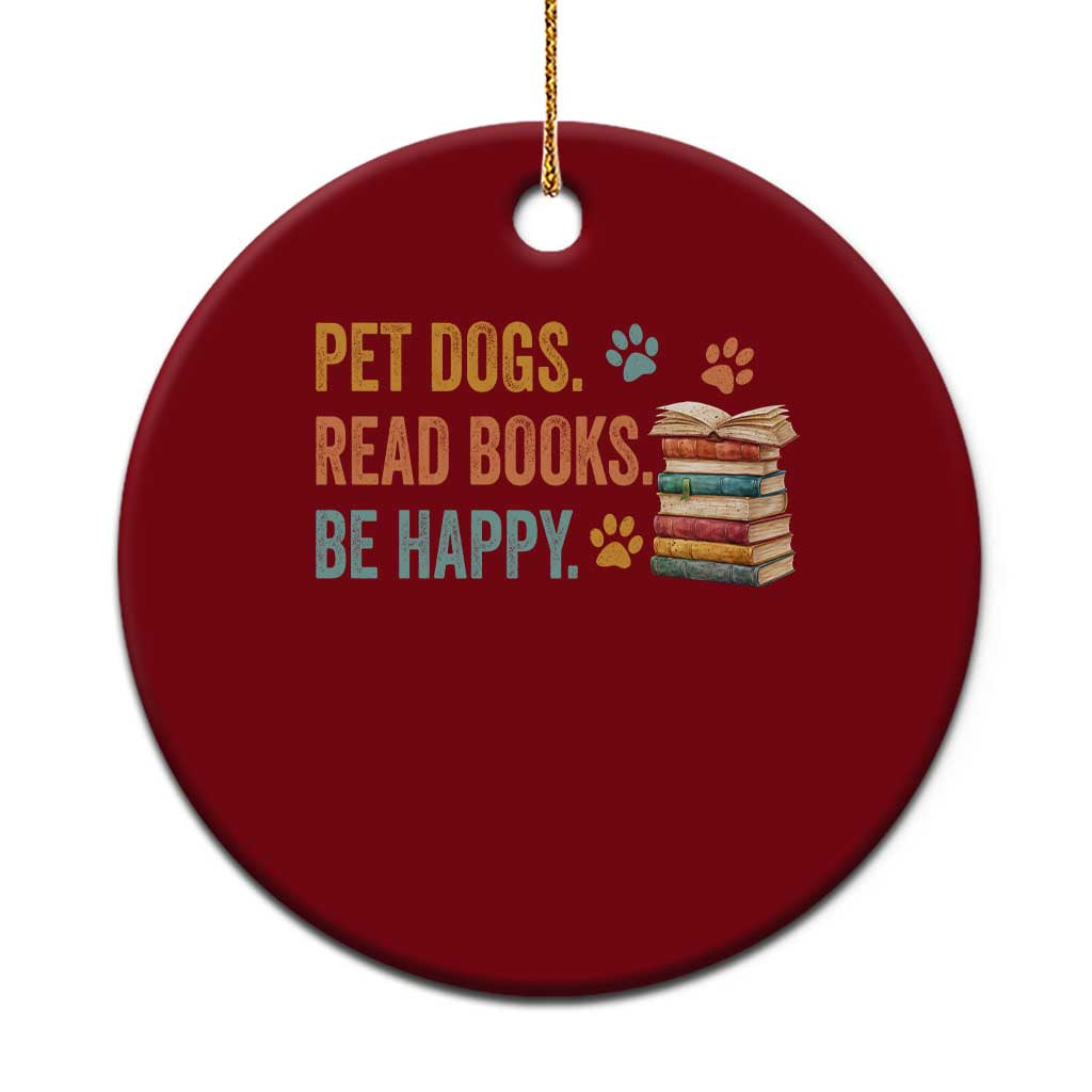 Retro Dog Book Lovers Ceramic Ornament Bookish Dog Mom Gift TS10 1pc Red Print Your Wear