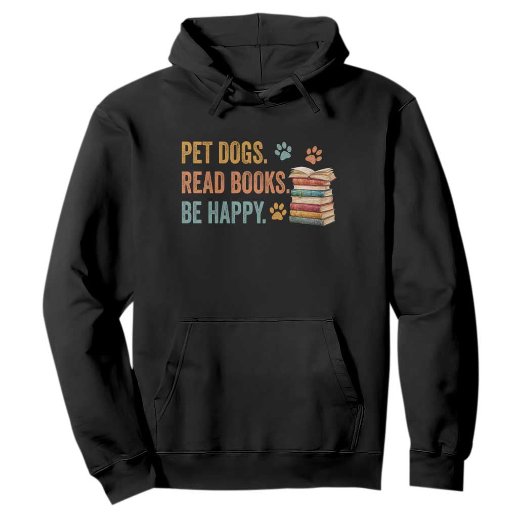 Retro Dog Book Lovers Hoodie Bookish Dog Mom Gift TS10 Black Print Your Wear