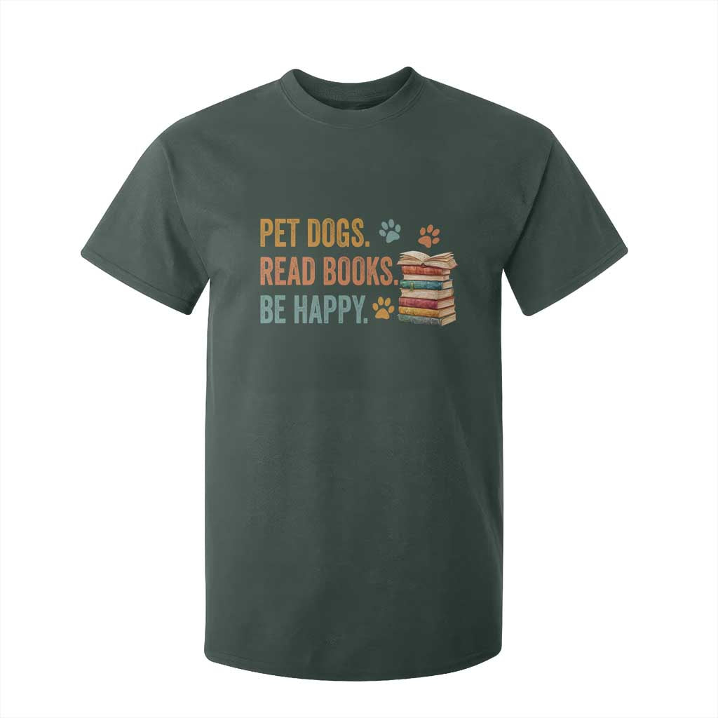 Retro Dog Book Lovers T Shirt For Kid Bookish Dog Mom Gift TS10 Dark Forest Green Print Your Wear