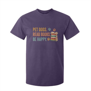 Retro Dog Book Lovers T Shirt For Kid Bookish Dog Mom Gift TS10 Purple Print Your Wear