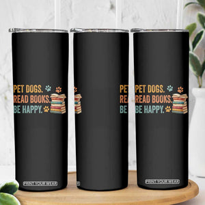 Retro Dog Book Lovers Skinny Tumbler Bookish Dog Mom Gift TS10 Print Your Wear
