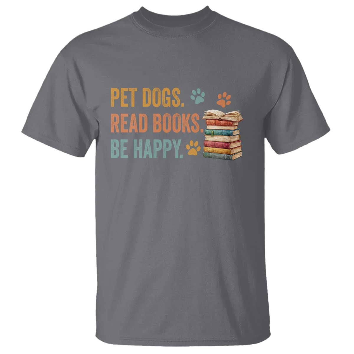 Retro Dog Book Lovers T Shirt Bookish Dog Mom Gift TS10 Charcoal Print Your Wear