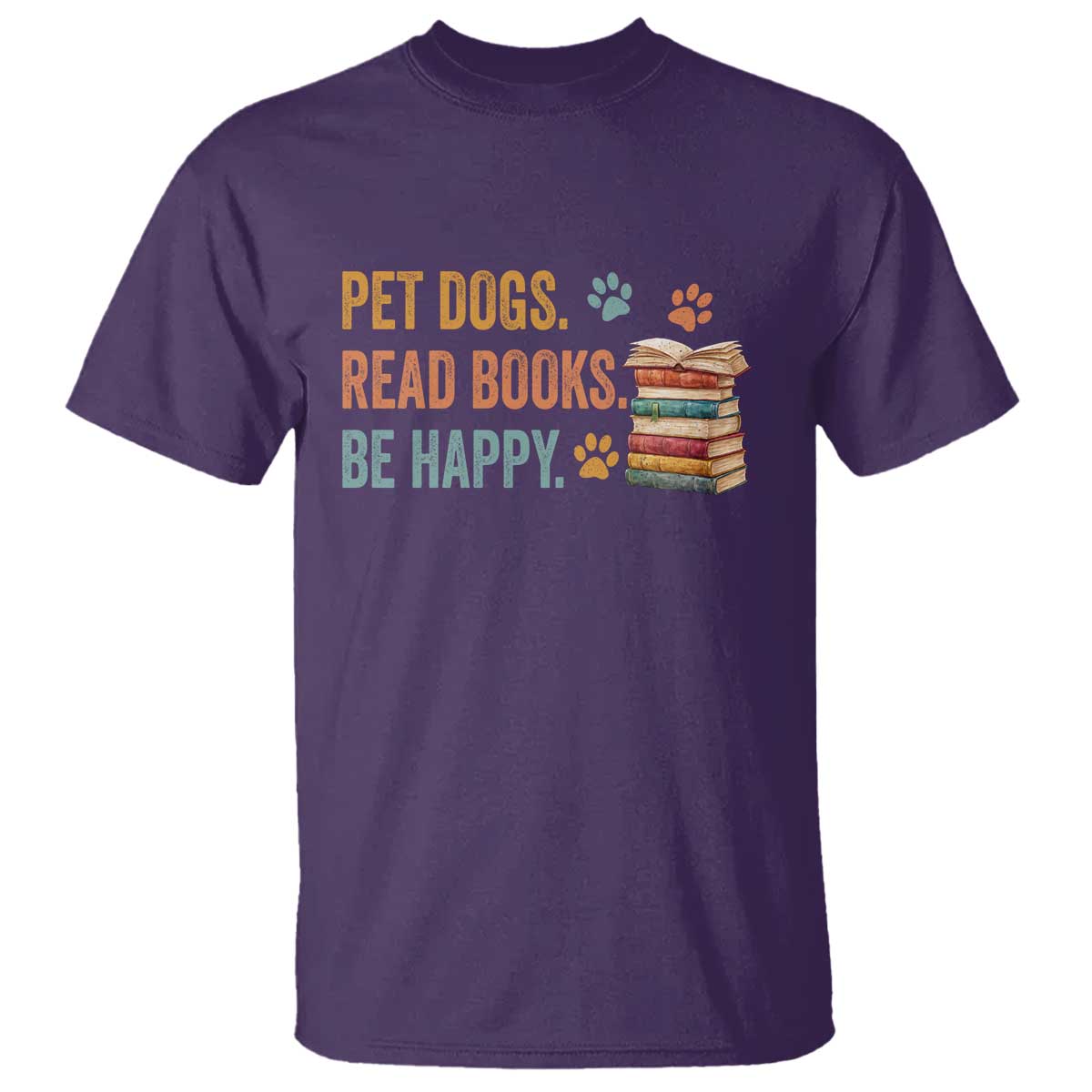Retro Dog Book Lovers T Shirt Bookish Dog Mom Gift TS10 Purple Print Your Wear