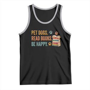 Retro Dog Book Lovers Tank Top Bookish Dog Mom Gift TS10 Black Athletic Heather Print Your Wear