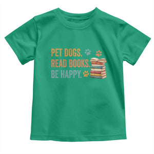 Retro Dog Book Lovers Toddler T Shirt Bookish Dog Mom Gift TS10 Irish Green Print Your Wear