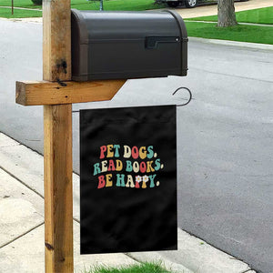 Dog Book Lover Garden Flag Retro Groovy Flower Bookish Dog Mom Gift TS10 Print Your Wear