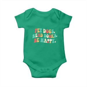 Dog Book Lover Baby Onesie Retro Groovy Flower Bookish Dog Mom Gift TS10 Irish Green Print Your Wear