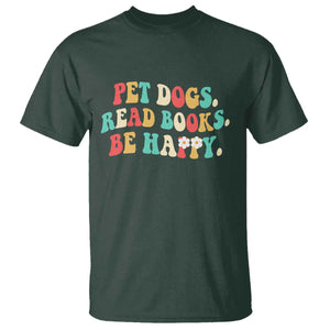 Dog Book Lover T Shirt Retro Groovy Flower Bookish Dog Mom Gift TS10 Dark Forest Green Print Your Wear