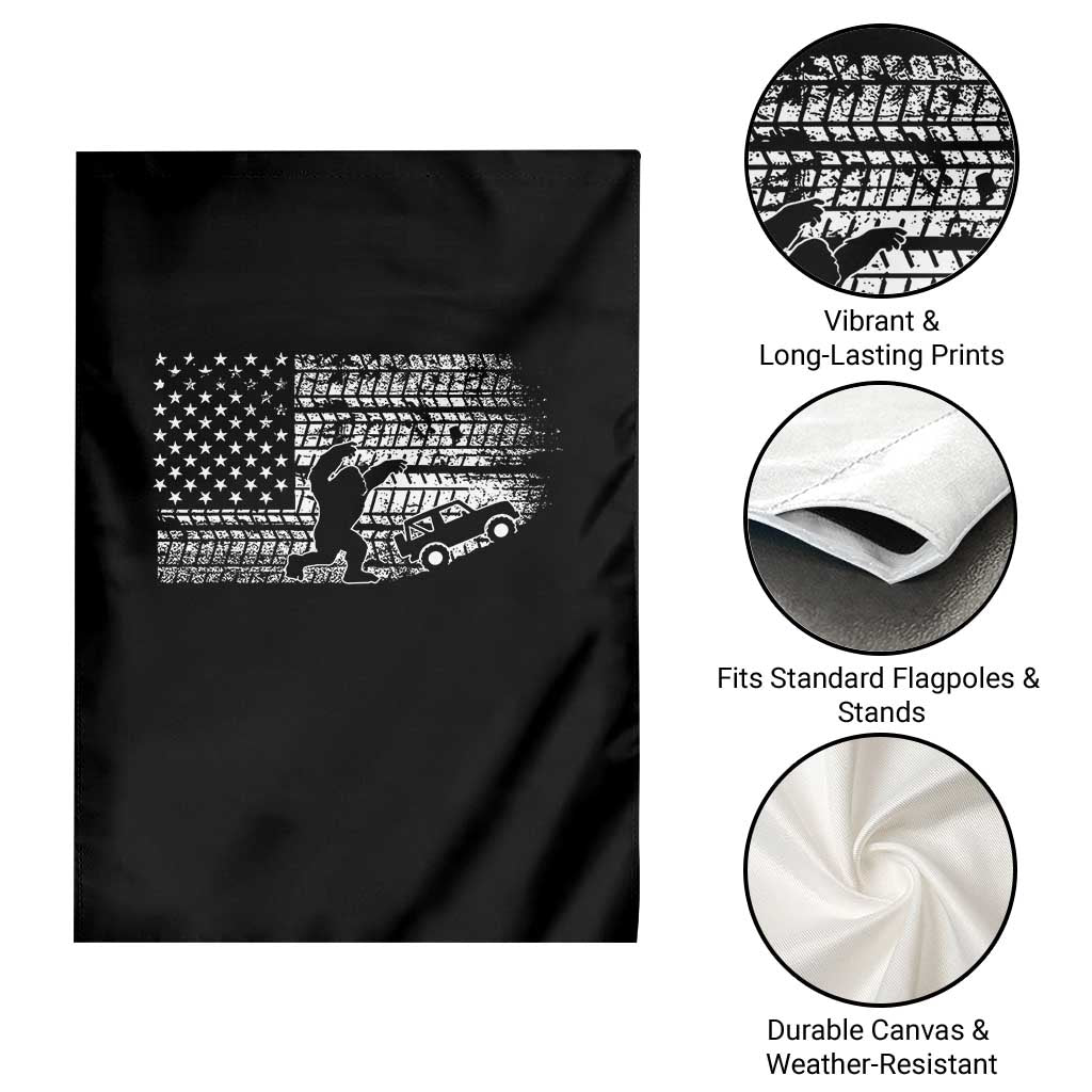 Bigfoot Offroad Car Garden Flag Retro Sasquatch 4x4 UTV ATV Funny American Flag TS10 Print Your Wear