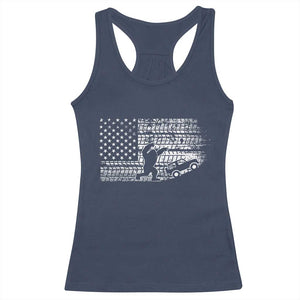 Bigfoot Offroad Car Racerback Tank Top Retro Sasquatch 4x4 UTV ATV Funny American Flag TS10 Navy Print Your Wear