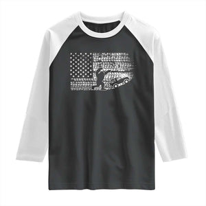 Bigfoot Offroad Car Raglan Shirt Retro Sasquatch 4x4 UTV ATV Funny American Flag TS10 Black White Print Your Wear