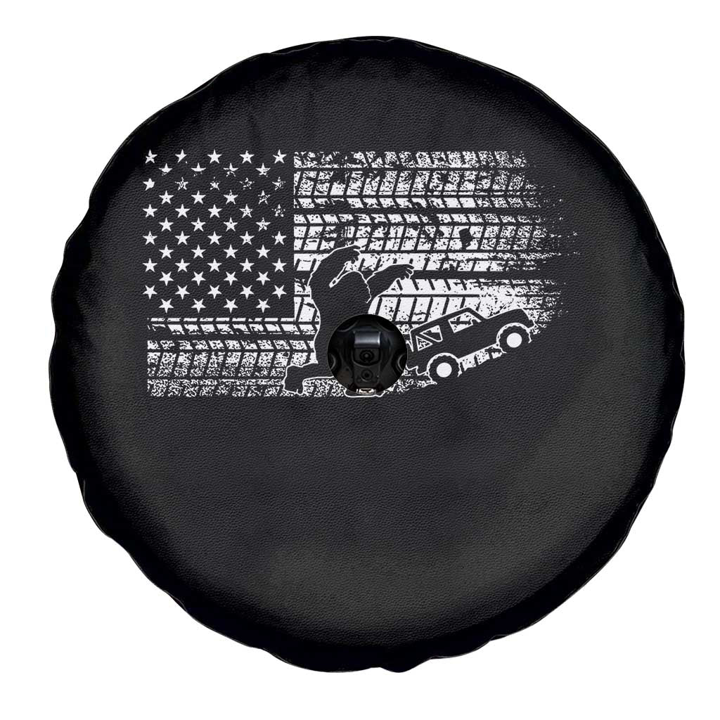 Bigfoot Offroad Car Spare Tire Cover Retro Sasquatch 4x4 UTV ATV Funny American Flag TS10 Print Your Wear