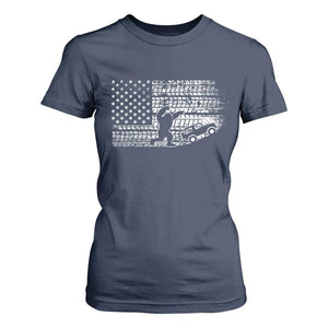 Bigfoot Offroad Car T Shirt For Women Retro Sasquatch 4x4 UTV ATV Funny American Flag TS10 Navy Print Your Wear