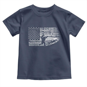 Bigfoot Offroad Car Toddler T Shirt Retro Sasquatch 4x4 UTV ATV Funny American Flag TS10 Navy Print Your Wear