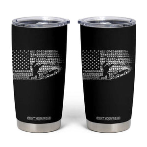 Bigfoot Offroad Car Tumbler Cup Retro Sasquatch 4x4 UTV ATV Funny American Flag TS10 Black Print Your Wear