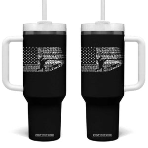 Bigfoot Offroad Car Tumbler With Handle Retro Sasquatch 4x4 UTV ATV Funny American Flag TS10 One Size: 40 oz Black Print Your Wear