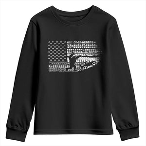 Bigfoot Offroad Car Youth Sweatshirt Retro Sasquatch 4x4 UTV ATV Funny American Flag TS10 Black Print Your Wear
