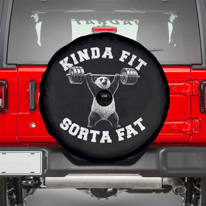 Funny Gym Spare Tire Cover Kinda Fit Sorta Fat Panda Weightlifting Workout TS10 Black Print Your Wear