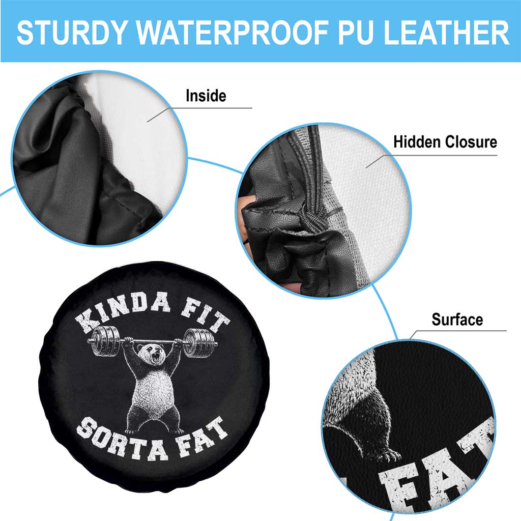 Funny Gym Spare Tire Cover Kinda Fit Sorta Fat Panda Weightlifting Workout TS10 Print Your Wear