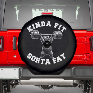 Funny Gym Spare Tire Cover Kinda Fit Sorta Fat Bear Weightlifting Workout TS10 Black Print Your Wear