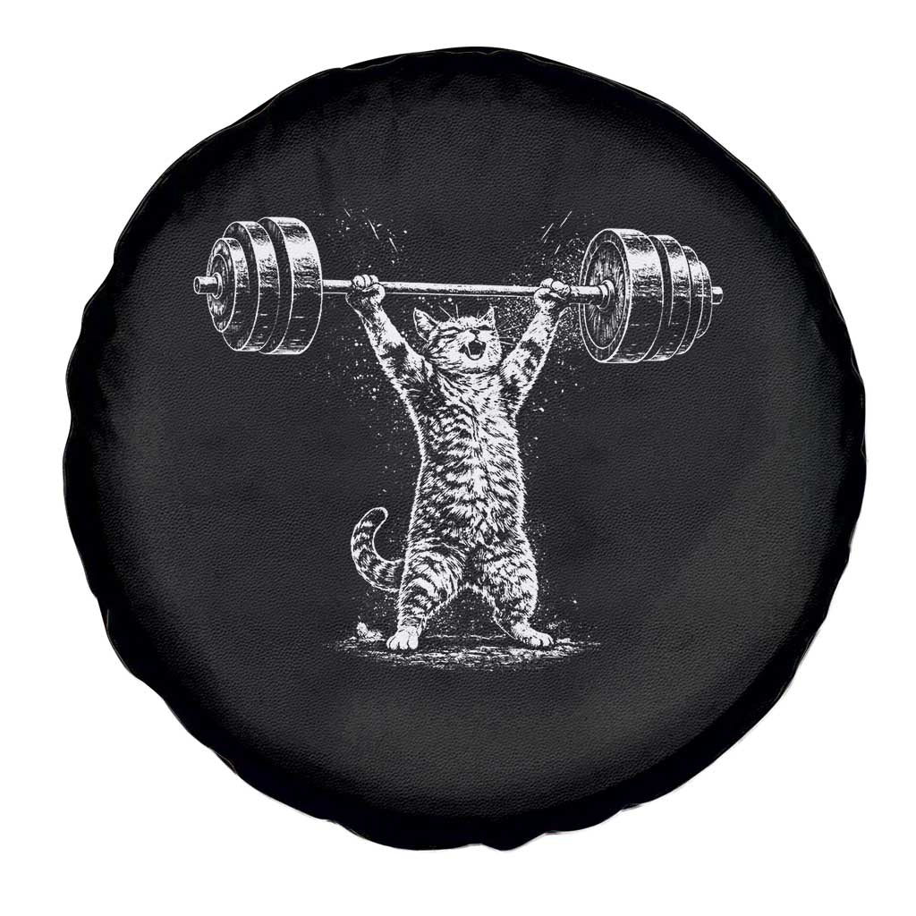 Funny Cat Gym Spare Tire Cover Weightlifting Workout TS10 Print Your Wear