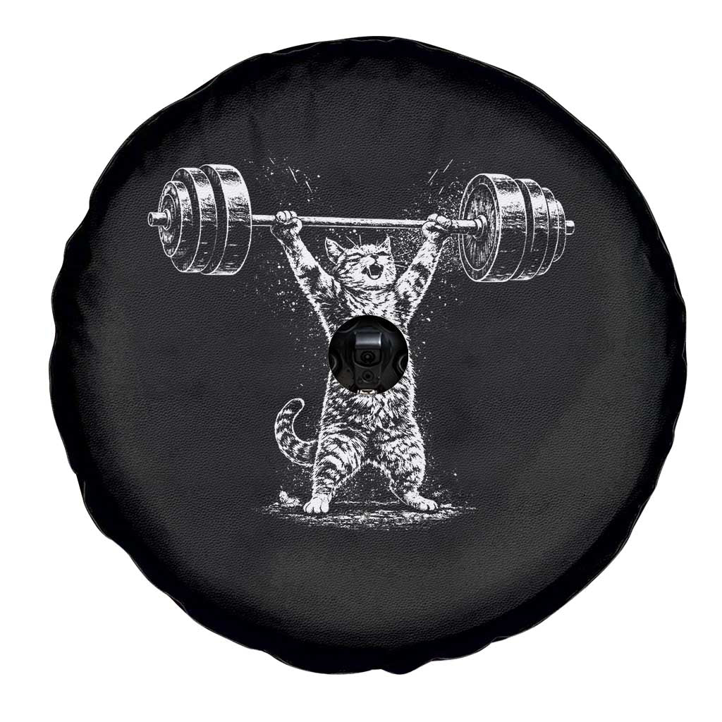 Funny Cat Gym Spare Tire Cover Weightlifting Workout TS10 Print Your Wear