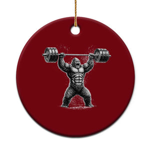 Funny Gym Bigfoot Ceramic Ornament Weightlifting Workout TS10 1pc Red Print Your Wear