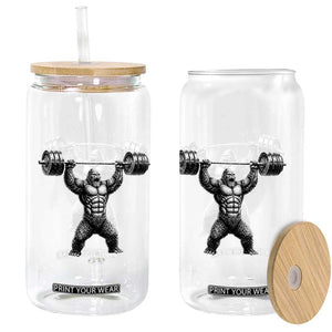 Funny Gym Bigfoot Glass Can Weightlifting Workout TS10 Print Your Wear