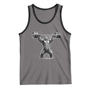 Funny Gym Bigfoot Tank Top Weightlifting Workout TS10 Deep Heather Black Print Your Wear