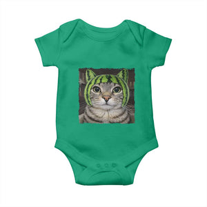 Watermelon Cat Silly Cat Meme Baby Onesie TS10 Irish Green Print Your Wear