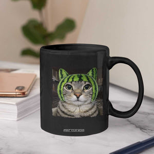 Watermelon Cat Silly Cat Meme Coffee Mug TS10 Print Your Wear