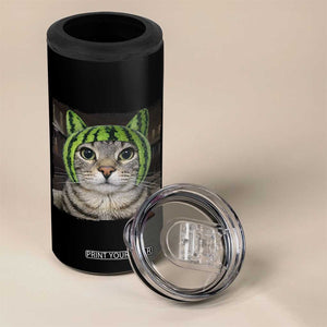 Watermelon Cat Silly Cat Meme 4 in 1 Can Cooler Tumbler TS10 Print Your Wear