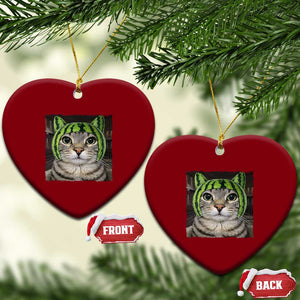 Watermelon Cat Silly Cat Meme Ceramic Ornament TS10 Print Your Wear