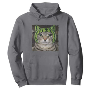 Watermelon Cat Silly Cat Meme Hoodie TS10 Charcoal Print Your Wear