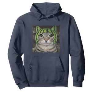 Watermelon Cat Silly Cat Meme Hoodie TS10 Navy Print Your Wear