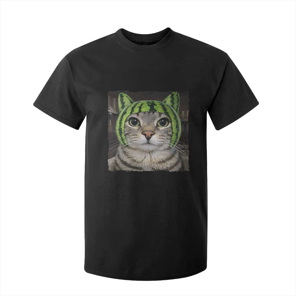 Watermelon Cat Silly Cat Meme T Shirt For Kid TS10 Black Print Your Wear