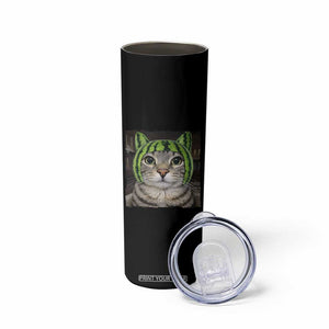 Watermelon Cat Silly Cat Meme Skinny Tumbler TS10 Print Your Wear