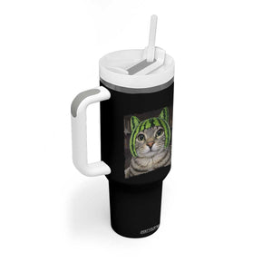 Watermelon Cat Silly Cat Meme Tumbler With Handle TS10 Print Your Wear