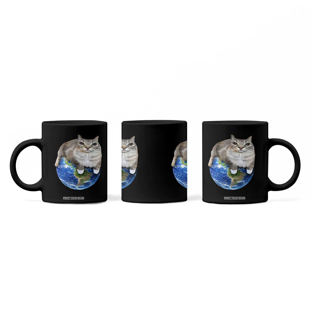 Earth Cat Silly Cat Meme Coffee Mug TS10 Print Your Wear