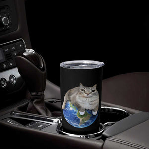Earth Cat Silly Cat Meme Tumbler Cup TS10 Print Your Wear