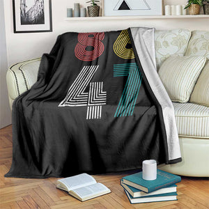 Retro 8647 Throw Blanket Classic Retro Vintage 80s Subtle FDT TS10 Print Your Wear