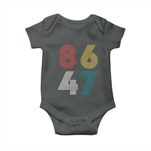 Retro 8647 Baby Onesie Classic Retro Vintage 80s Subtle FDT TS10 Dark Heather Print Your Wear