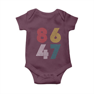 Retro 8647 Baby Onesie Classic Retro Vintage 80s Subtle FDT TS10 Maroon Print Your Wear