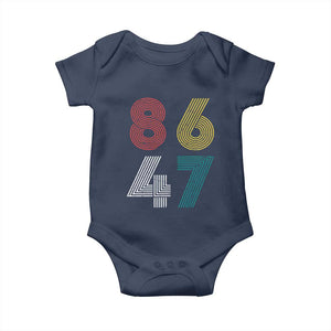 Retro 8647 Baby Onesie Classic Retro Vintage 80s Subtle FDT TS10 Navy Print Your Wear
