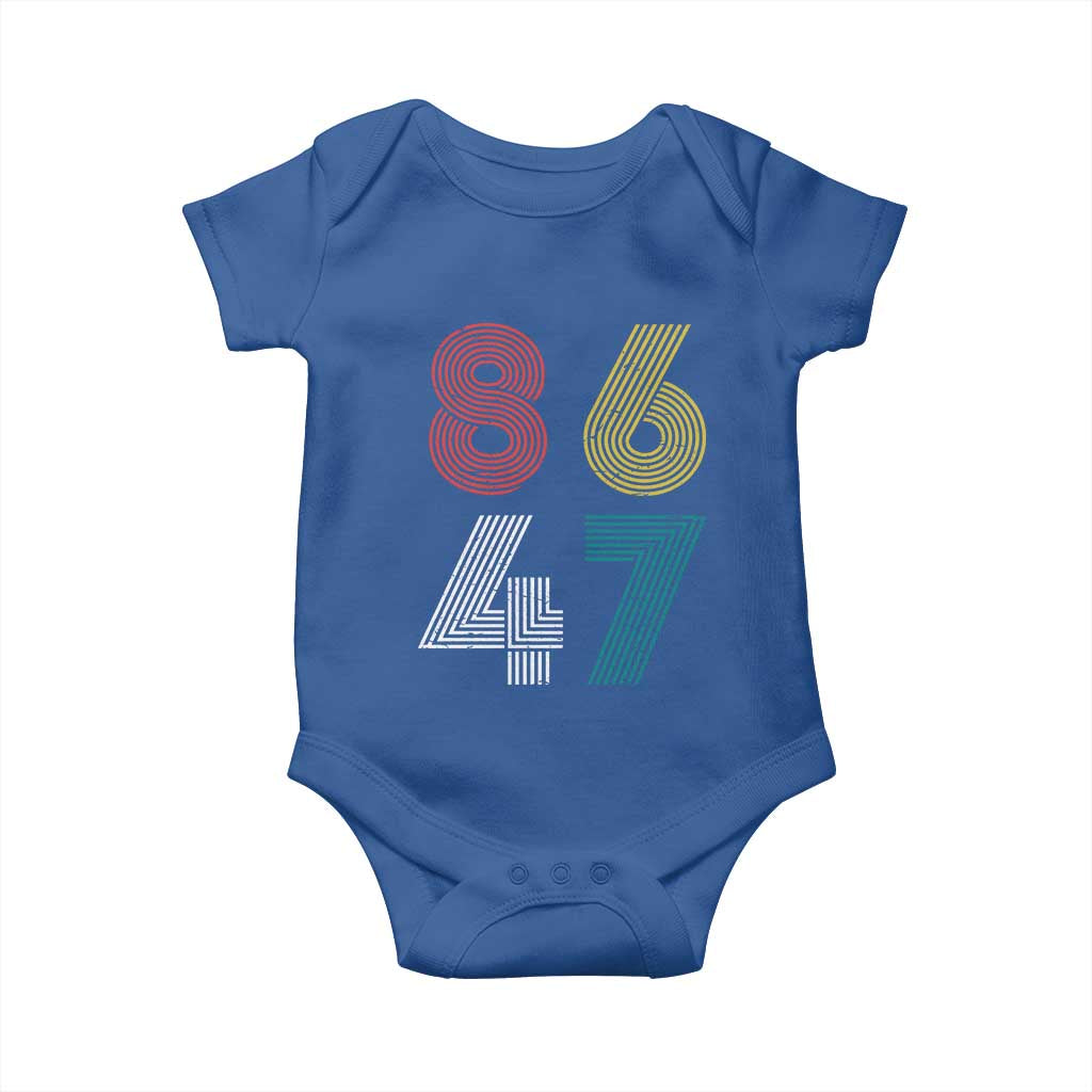 Retro 8647 Baby Onesie Classic Retro Vintage 80s Subtle FDT TS10 Royal Blue Print Your Wear